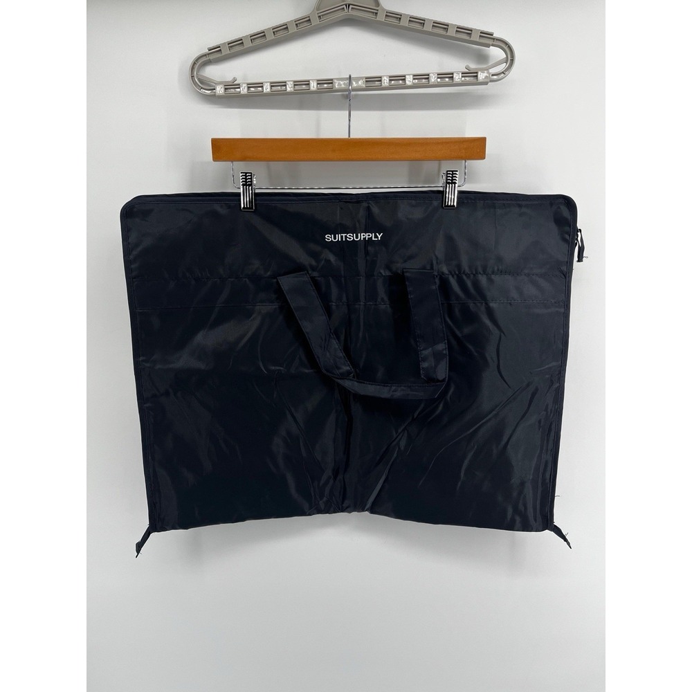 Suitsupply Bi-Hold Full Zip‎ Mens Suit Garment Bag Black Nylon Designer Travel